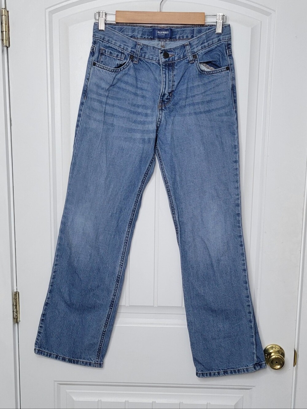 Old Navy Blue Kids Straight-Leg Jeans Loose Fit